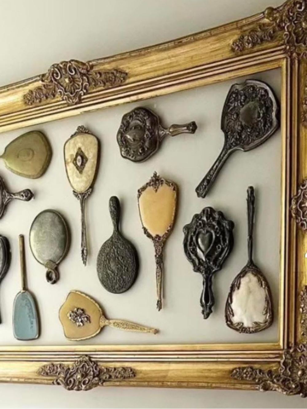 Antique Repoussé Hand Mirror